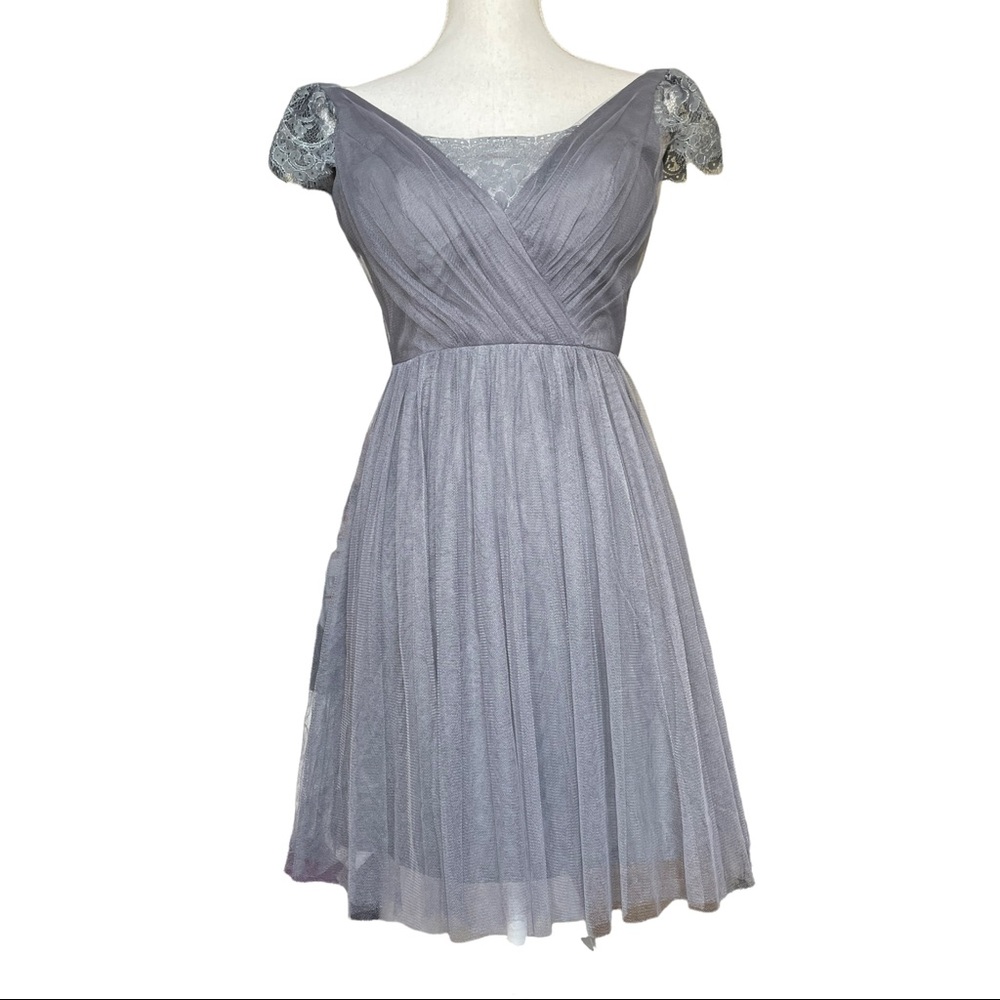 Jenny Yoo Fairy Grunge Mesh Dress 0 Collection Eyelash Cap Sleeve Short A-Line